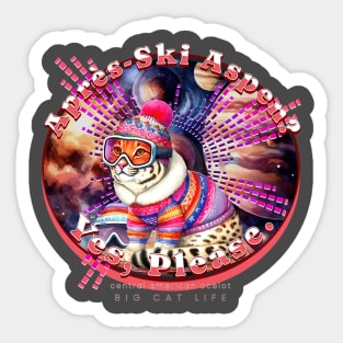 Apres-Ski Aspen Cosmic Beanie Spotted Ocelot 69L Sticker